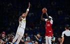 北京三分失準(zhǔn)，廣廈三分更勝一籌。勝負(fù)手，28中4，14.3%命中率。廣廈12中。